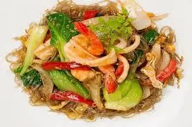 Hình ảnh Bún Gạo xào Hải Sản + trứng opla