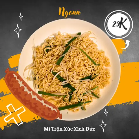 Hình ảnh MÌ TRỘN XÚC XÍCH XÔNG KHÓI