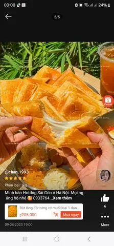 Hình ảnh Hotdog phô mai kéo sợi