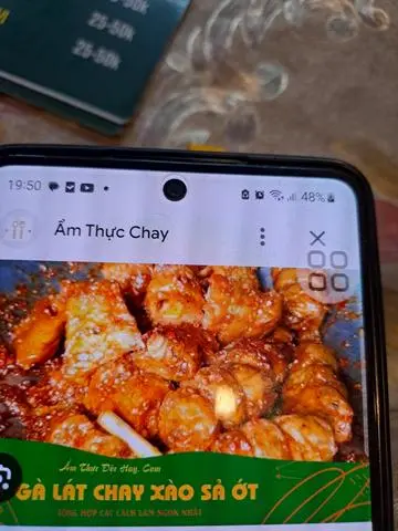 Hình ảnh gà xào xã ớt chay 
