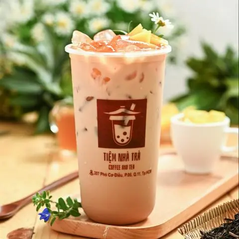 Hình ảnh Hồng Trà Đào Sữa