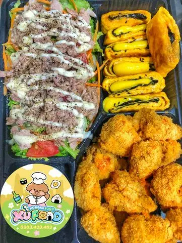 Hình ảnh Set 12 - salad cá ngừ mayo - gà lắc phô mai - trứng phô mai