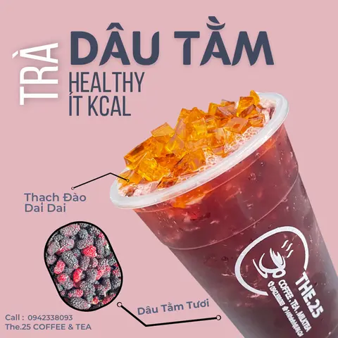 Hình ảnh Trà Dâu Tằm Thạch Đào - ly 700ml - size L
