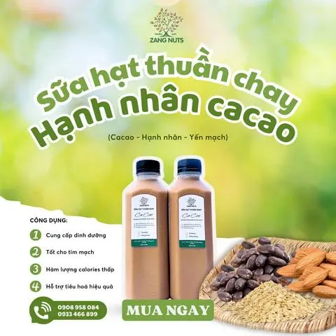 Hình ảnh Sữa Cacao mix Hạnh nhân - Yến mạch