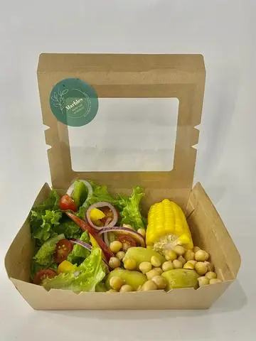 Hình ảnh Salad khoai lang đậu gà (salad, khoai lang, bắp, đậu gà, sốt)