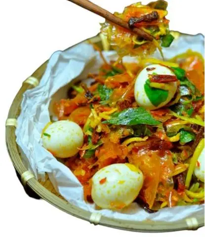 Hình ảnh Bánh Tráng Trộn Đầy Đủ