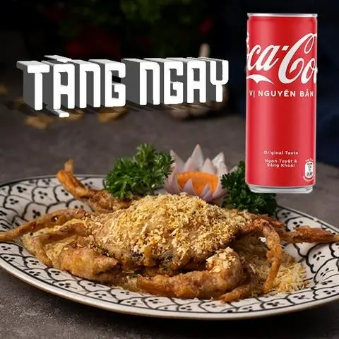 Hình ảnh Cua Lột Cháy Tỏi + Tặng Coca