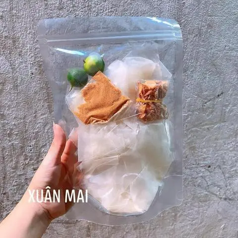Hình ảnh Bánh Tráng Muối Nhuyễn Hành Phi ( Túi zip )