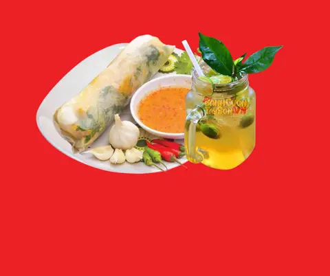 Hình ảnh Cuốn sẵn Lụi heo ( đặc biệt) + Trà tắc mật ong