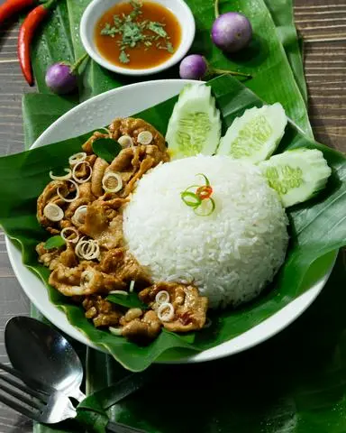 Hình ảnh Cơm Thịt Heo Xào Takhịr ( Sả Bào )