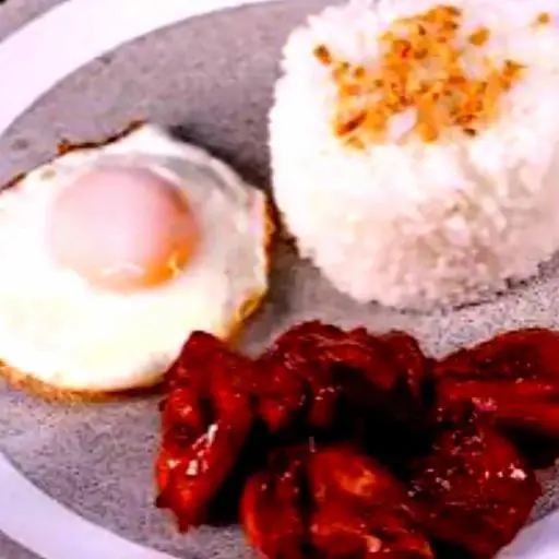Hình ảnh Cơm Tocino trứng (sweet garlic pork tocino with rice, egg)
