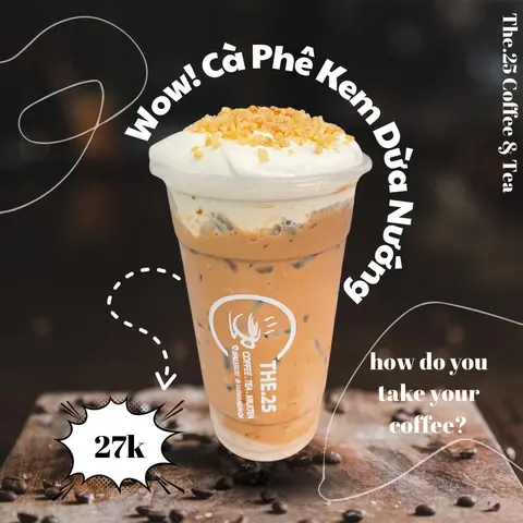 Hình ảnh Cà phê kem dừa nướng