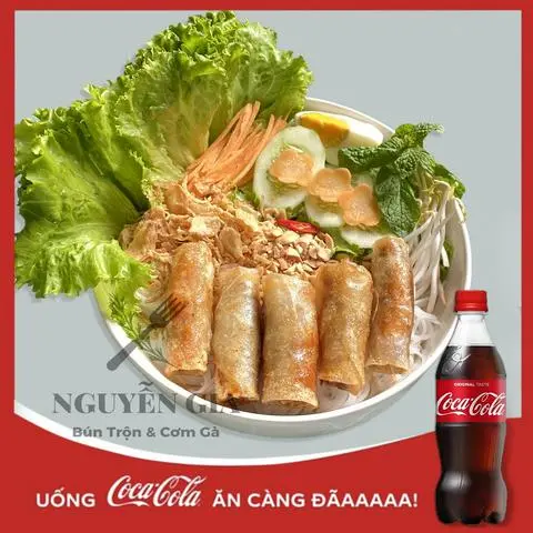 Hình ảnh Bún Trộn Nem Nhân Tôm Cua - Coca Cola Chai 300 ML