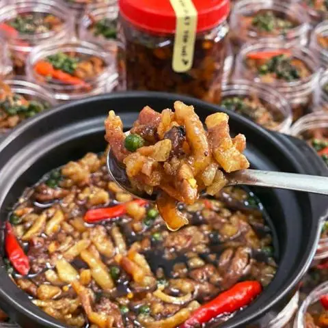 Hình ảnh Kho quẹt tóp mỡ tôm khô (400g) 