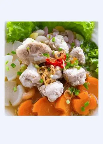 Hình ảnh nui xí quách thịt bằm 