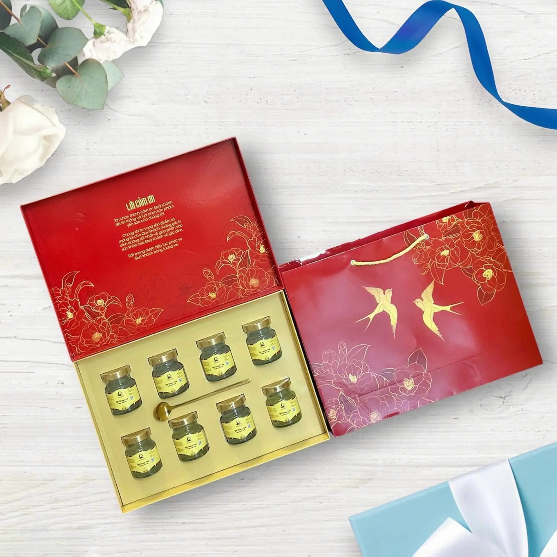 Hình ảnh [Set 8 hũ] Hộp Quà Yến Chưng Nóng 75