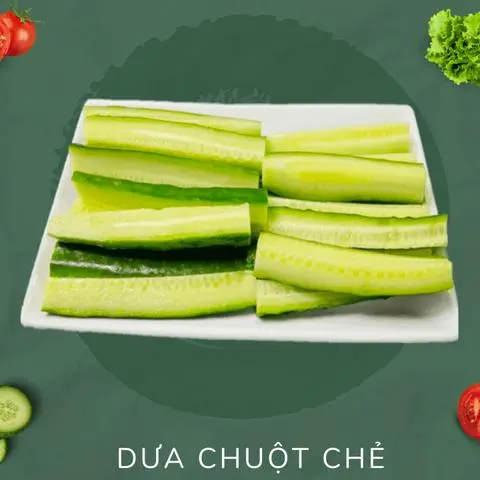 Hình ảnh Dưa Chuột Chẻ Nhỏ ( Tặng kèm muối chấm) 