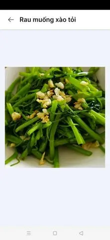 Hình ảnh Rau muống xào tỏi 