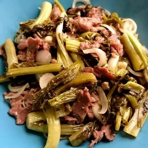 Hình ảnh Cải chua xào bò