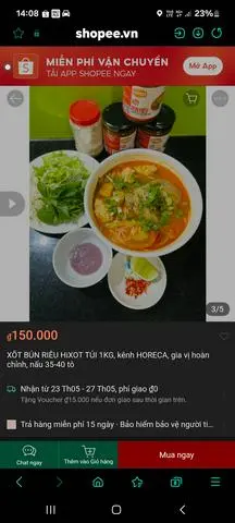Hình ảnh Bún riêu cua giò heo 