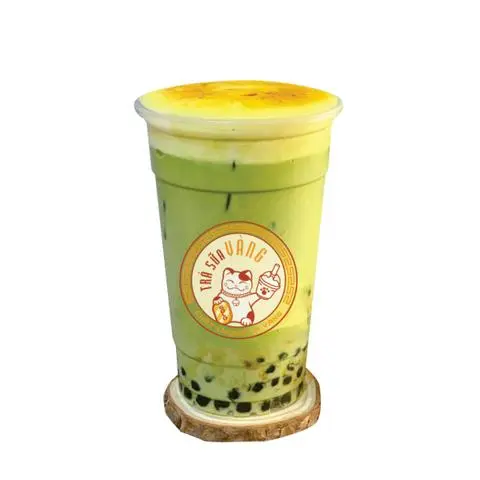 Hình ảnh Trà sữa matcha kem trứng nướng