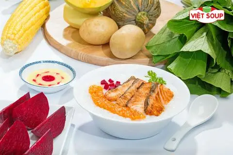 Hình ảnh Cháo cá hồi