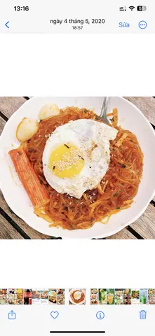 Hình ảnh Miến cua trộn cay