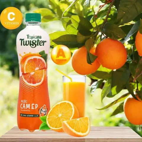 Hình ảnh Cam Ép Twister chai lớn 450ml (+ ly đá)