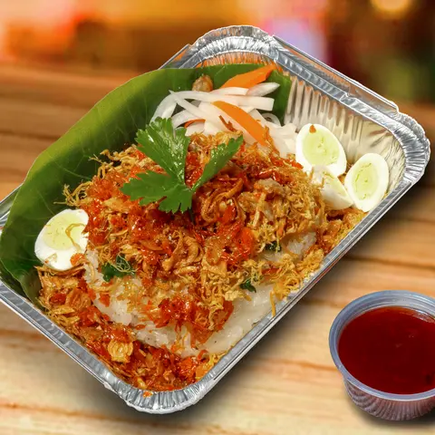 Hình ảnh Xôi ruốc tươi chà bông pate gan (lớn)