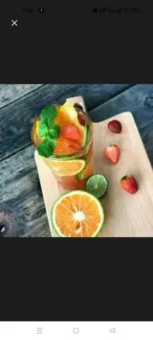 Hình ảnh Trà cam dâu size ly 1 lít 