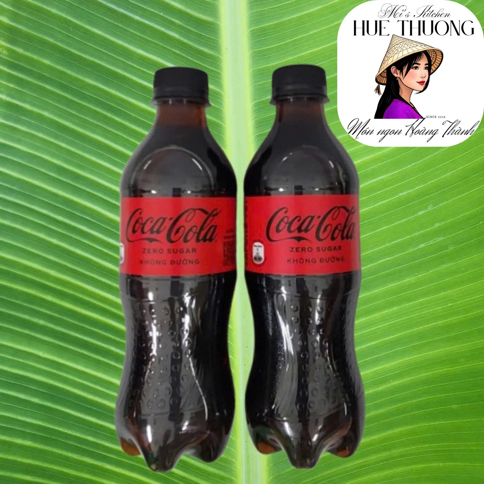 Hình ảnh Nước Ngọt Cocacola Không Đường kèm ly đá ( 1 chai và 1 ly đá )
