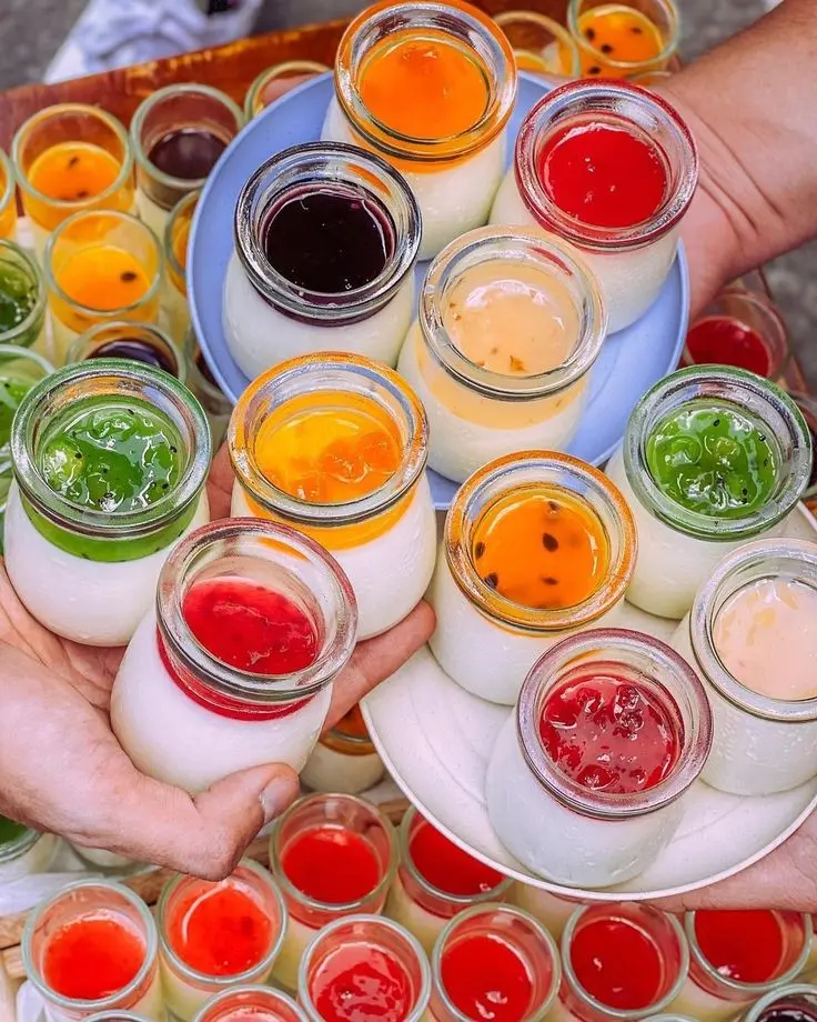 Hình ảnh Panna Cotta Dâu hồng