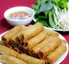 Hình ảnh Chả Giò Tôm Thịt 10 cái kèm rau bánh tráng