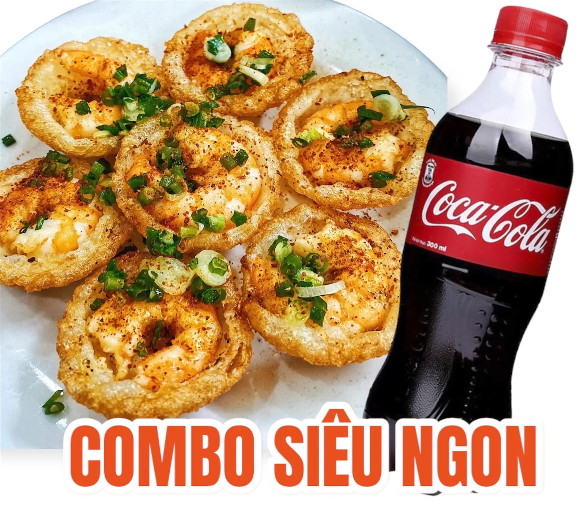 Hình ảnh Combo: Bánh Khọt Tôm (7 bánh) + 1 COCA 300ml - SIÊU NGON