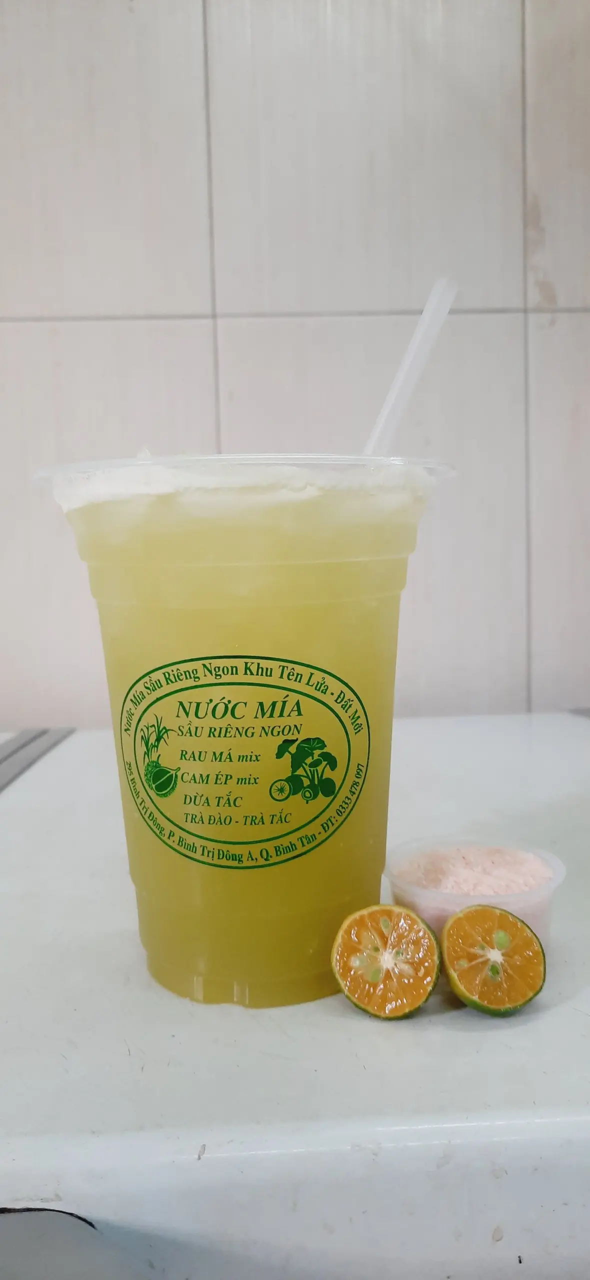 Hình ảnh Nước Mía Muối Hồng/ Ly Lớn