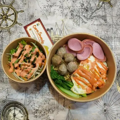 Hình ảnh Mì Trộn Bò Viên ( Kèm salad)
