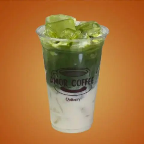 Hình ảnh Matcha latte thạch matcha