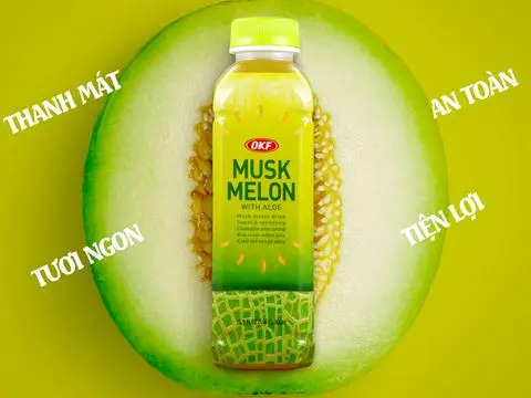 Hình ảnh Nước ép dưa lưới nha đam OKF-chai 500ml