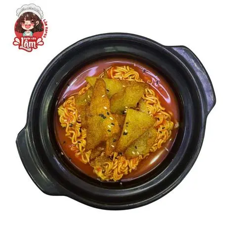 Hình ảnh Mì Ramen trộn gà sốt Hàn Quốc 