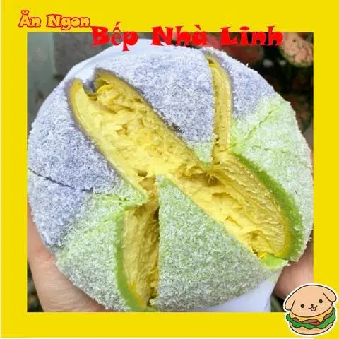 Hình ảnh BÁNH PHÚ SĨ SẦU RIÊNG MIX LÁ DỨA + KHOAI MÔN size 14