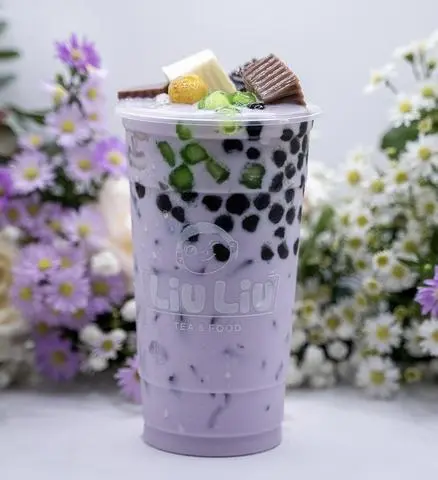 Hình ảnh Trà sữa khoai môn full topping