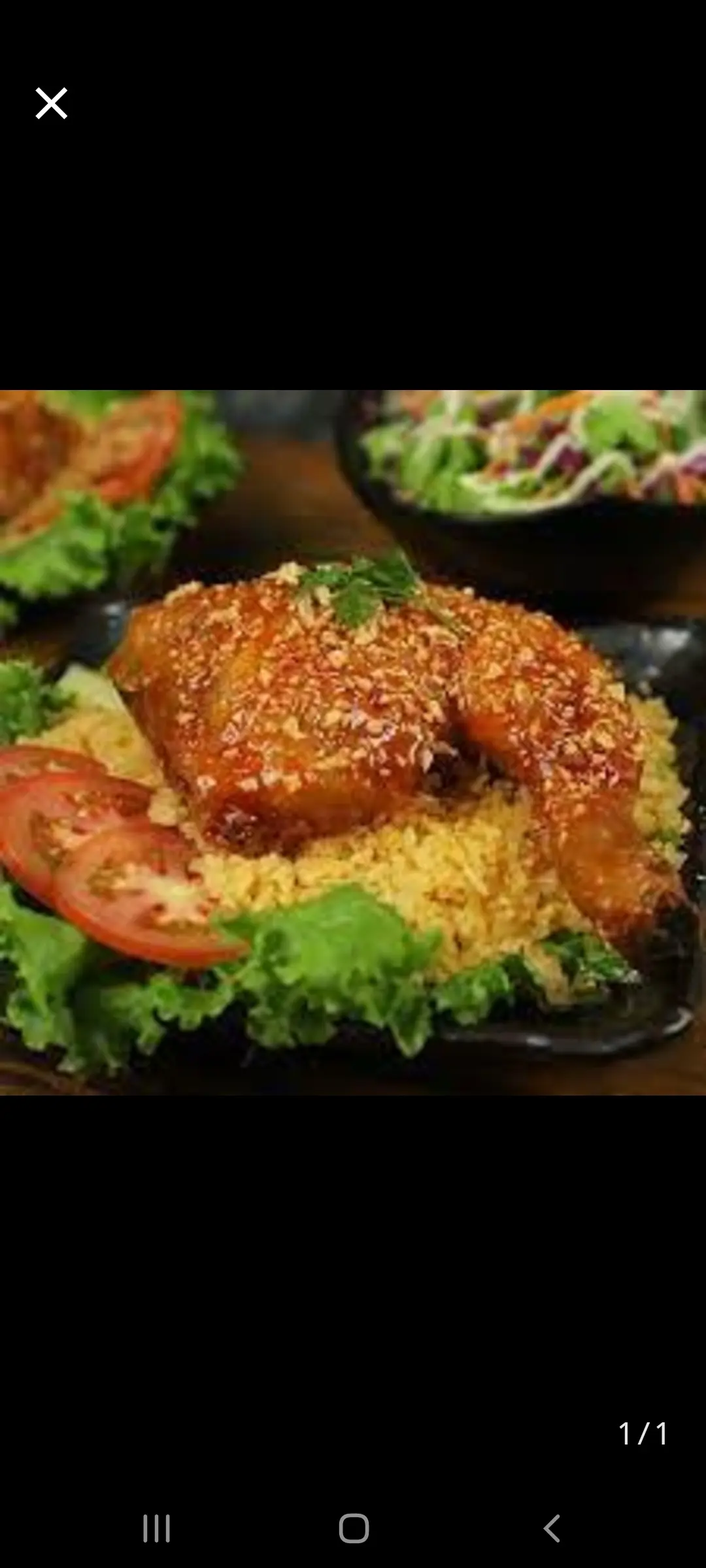 Hình ảnh cơm gà xối mỡ Lớn(Tặng sâm lạnh)