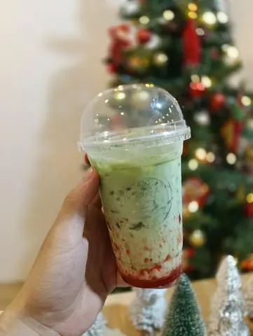 Hình ảnh Sữa tươi dâu matcha