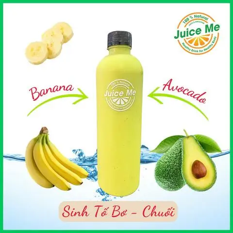 Hình ảnh Sinh tố Bơ, Chuối - Banana, Avocado Smoothie