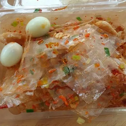 Hình ảnh Bánh tráng mỡ hành Da heo