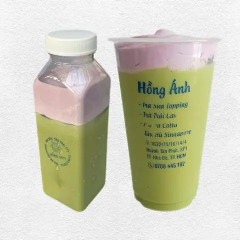 Hình ảnh Trà sữa Thái xanh kem môn