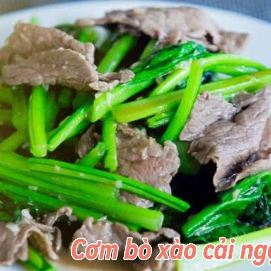 Hình ảnh Cơm bò xào cải ngọt.