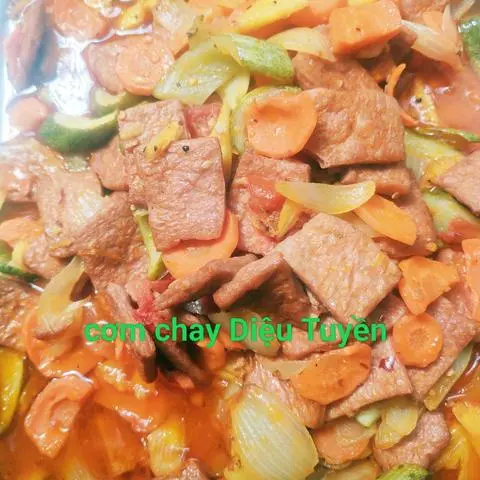Hình ảnh bò lát xào chua ngọt 