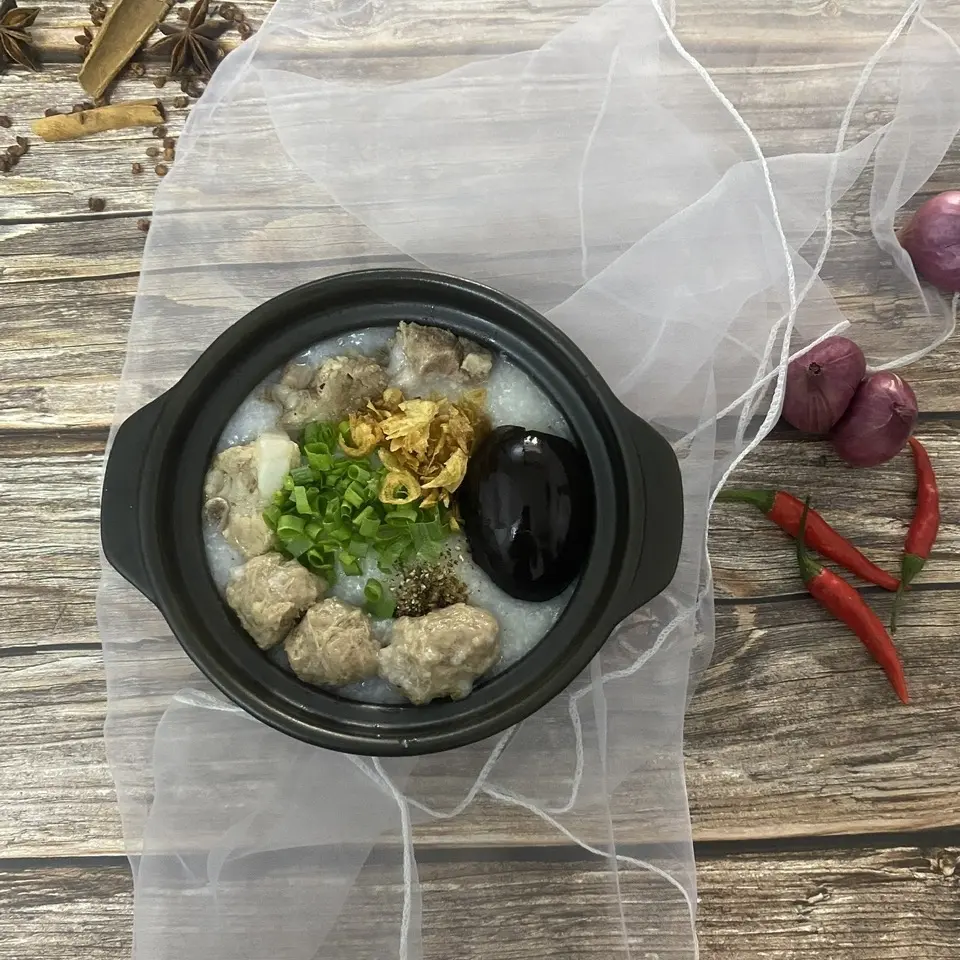 Hình ảnh cháo sườn bắc thảo bò viên