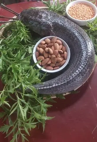 Hình ảnh Cháo cá lóc hạt óc chó mix đậu xanh